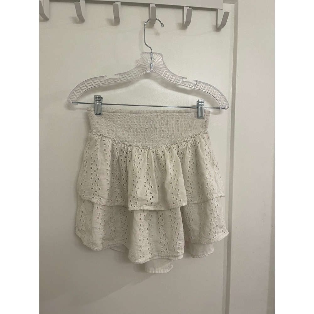 Mini Hollister Skirt Eyelet Y2K Style Casual Modern Coquette - Picture 1 of 6